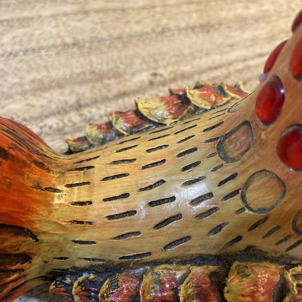 Resin Chicken Bejeweled Rooster Figurine Collectible Sculpture Whimsical 8" - Picture 6 of 15